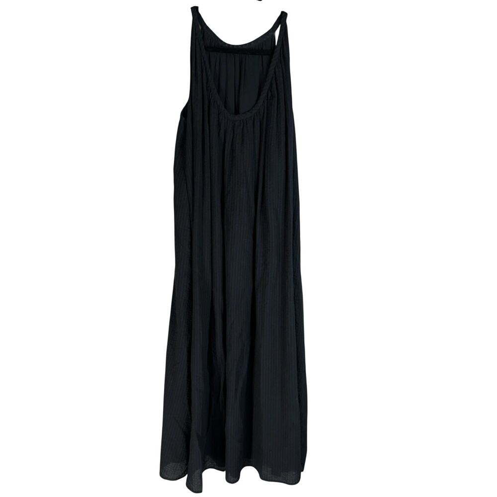 Jenni Kayne XS Striped Drift Dress $295 Maxi Cotton Waffle Weave Boho Navy Black - Picture 5 of 11